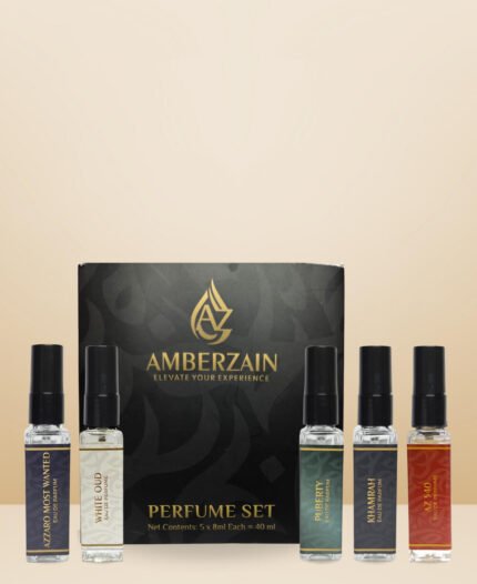Luxury Perfume Combo (Set of 5 x 8ml) – Azzaro Most Wanted, White Oud, Puberty, Khamrah & AZ 540